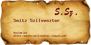 Seitz Szilveszter névjegykártya